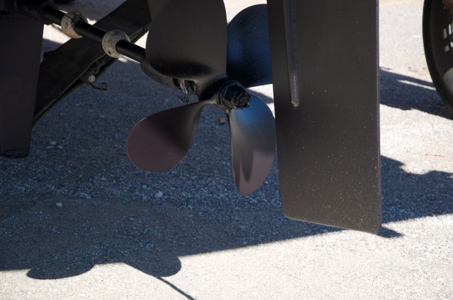 The four-bladed prop is 26 inches across and has a pitch ratio of 22.  