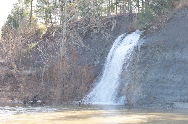 Run-off joins the river.