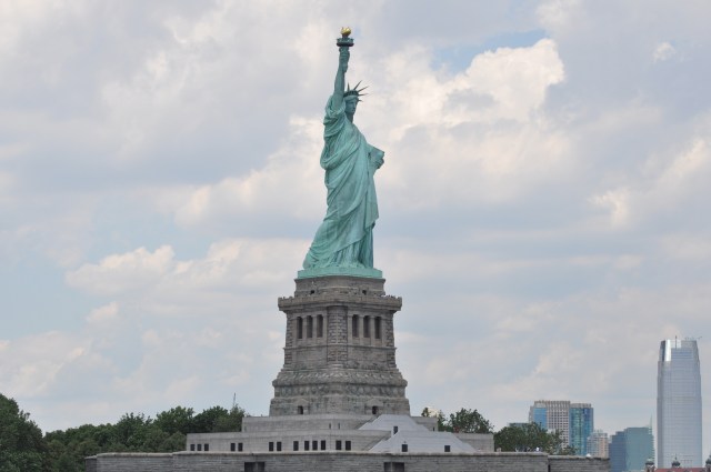 Rounding the Statue of Liberty
