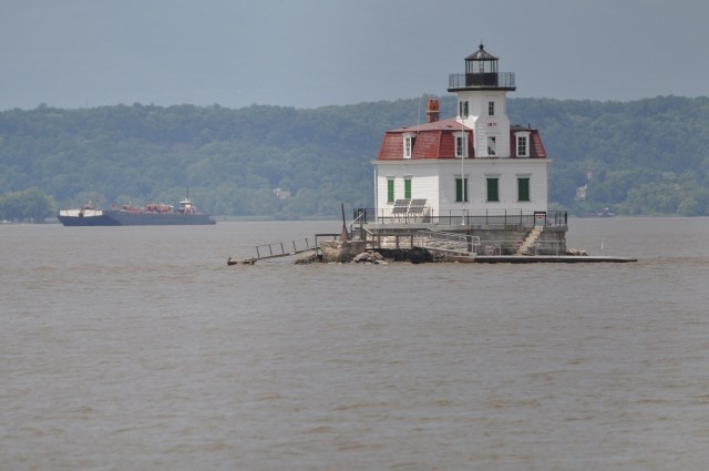 The Esopus Lighthouse, built in 1872, marks the shoals of Esopus Meadows.