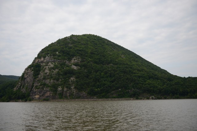 A view of Storm King Mountain from our anchorage.