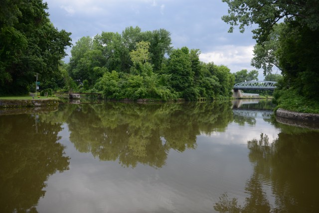 Our first look at the Erie Canal.  This is the canal just after Lock #2.