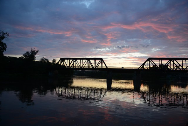 The sun has set, promising a calmer day tomorrow.