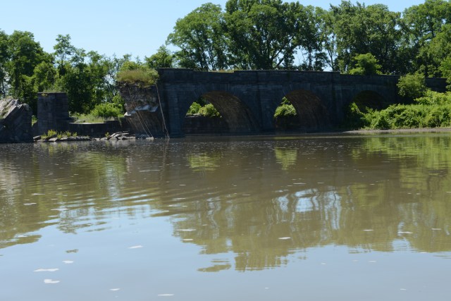 Ruins of the aqueduct on Schoharie Creek.