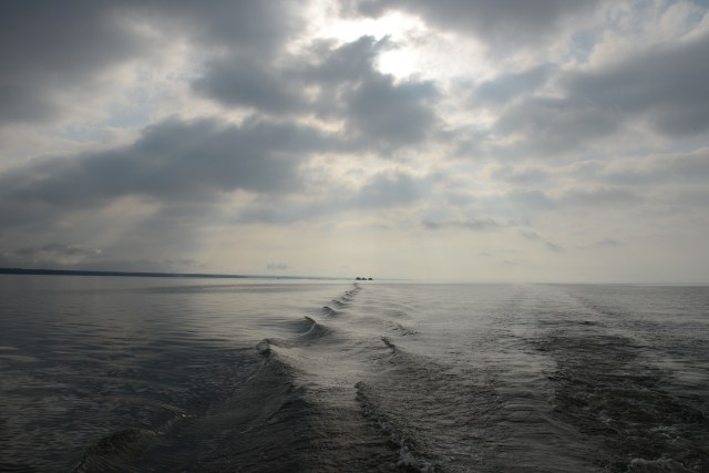 Leaving the lake in our wake. 