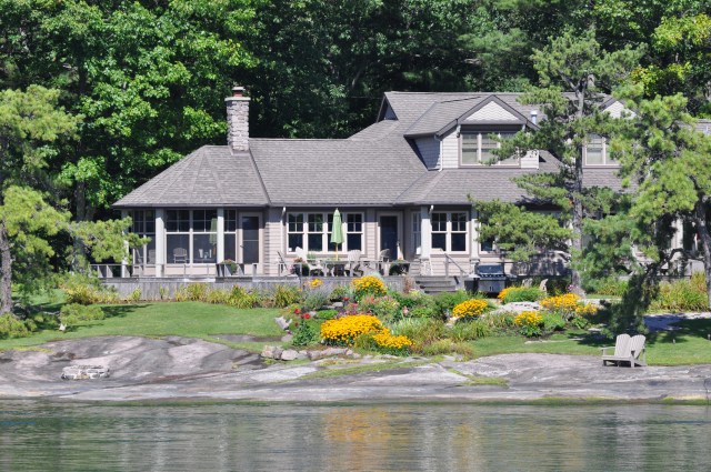Many of the homes on the islands are built and landscaped in keeping with the terrain.