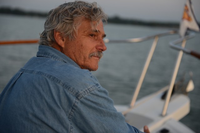 The captain on deck.