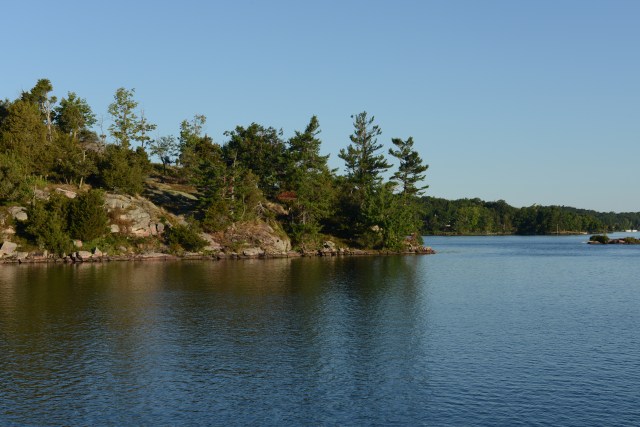 A view from our anchorage in Bathtub Bay, Picton Island, Thousand Islands, NY.