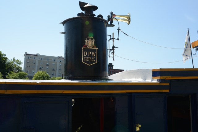 The Urger's smokestack.  The tug is on the National Registry of Historic Places.