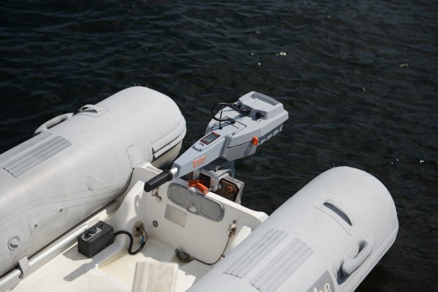 The color even matches the dinghy!