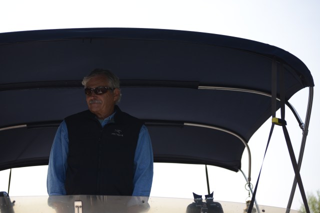 The captain enjoying the sunshine! 