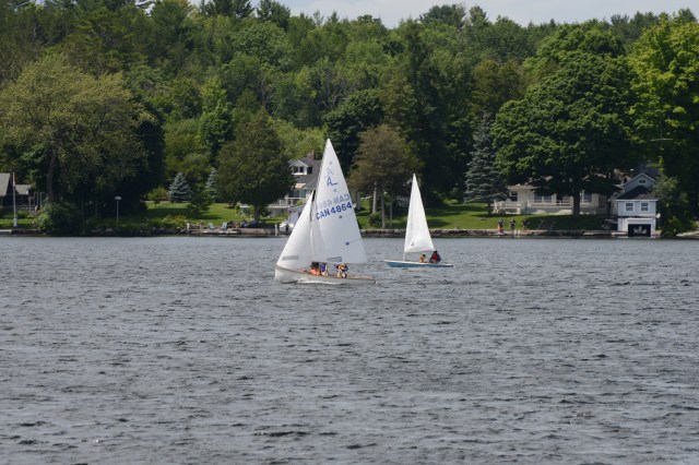 Sailboats are always a welcome sight on the many lakes. 