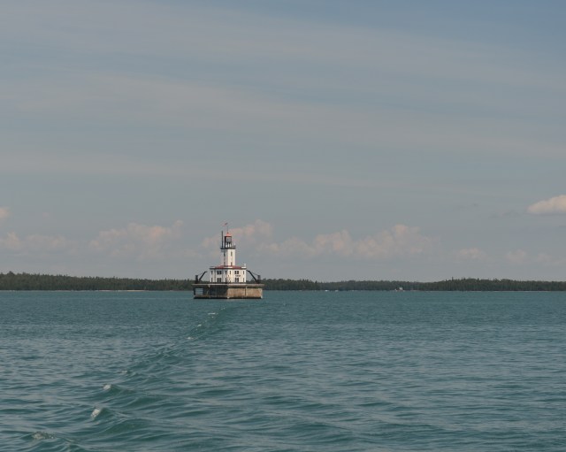 De Tour Light welcomes mariners to Lake Huron.